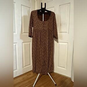 April Cornell Brown Floral Women's Dress